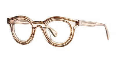 Theo Eyewear Yh - 003 Transparent Crystal Turtle Rx Glasses