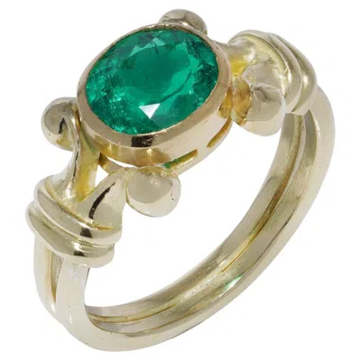 Pre-owned Theo Fennell 18 Kt. Yellow Gold 1.50ct. Emerald Ring