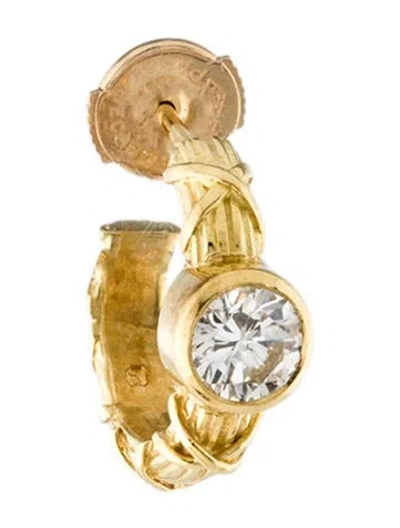 Pre-owned Theo Fennell 18k Diamond Hoop Earring In Multi