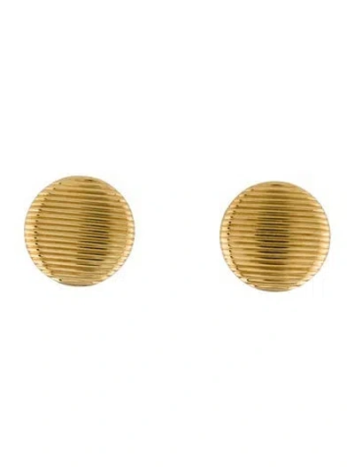 Pre-owned Theo Fennell 18k Whip Circle Stud Earrings In Multi
