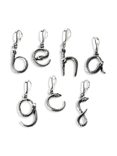 Pre-owned Theo Fennell Alias Letter Charms In Silver