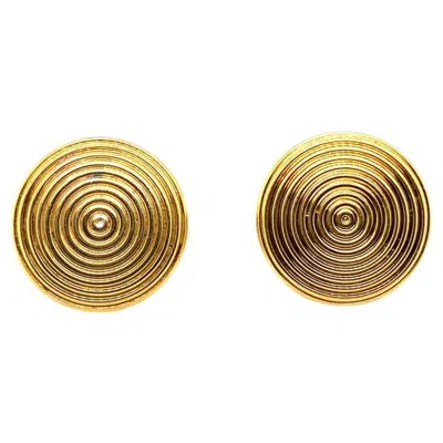 Pre-owned Theo Fennell Circular 18 Karat Yellow Gold Earrings