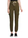 Theo & Spence Women's Drawstring Cropped Joggers In Black