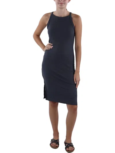 Theo & Spence Womens Side Slit Midi Midi Dress In Multi