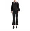 Theo The Label Aphrodite Bootcut Pant In Black In Black