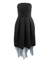 Theo The Label Aphrodite Dress With Tulle Hem In Black