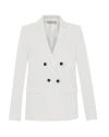 Theo The Label Women's White Aphrodite Split Sleeve Jacket - Ivory In Ivory