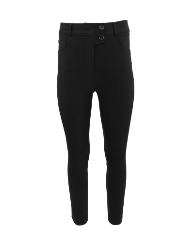 Theo The Label Aphrodite Techno Button Pant In Black