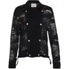 Theo The Label Artemis Fern Lace Bomber Jacket In Black In Black