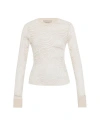 Theo The Label Women's White Artemis Fern Lace Long-sleeve Top - Ivory In Ivory