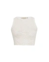 Theo The Label Women's White Artemis Fern Lace Tank - Ivory In Ivory