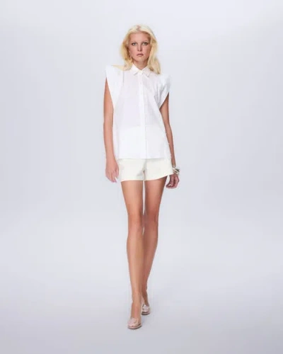 Theo The Label Astraea Embellished Sleeveless Shirt In White