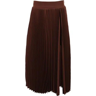 THEO THE LABEL THEO THE LABEL ATLAS PLEATED HIGH SLIT SKIRT