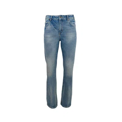 Theo The Label Blue Nyx Straight Leg Denim