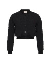 Theo The Label Women's Calypso Plaid Bomber - Black In Black