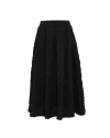 Theo The Label Women's Black Calypso Pleated Midi Plaid Skirt In Black