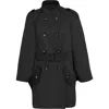 Theo The Label Chloe Trapunto Trench Cape In Black