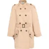 Theo The Label Chloe Trapunto Trench Cape In Sand