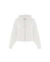 Theo The Label Women's White Cleo Cupro Drop Shoulder Hoodie Jacket - Ivory In Ivory
