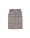 Theo The Label Danae Leopard Print Henley Shirt In Gray