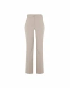 Theo The Label Daphne High-waist Side-slit Pant In Neutral