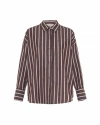 Theo The Label Echo Pearly Shirt In Brown