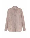Theo The Label Echo Pearly Shirt In Brown