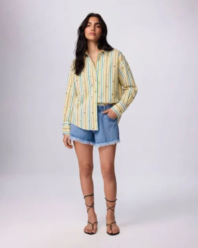 Theo The Label Echo Pearly Shirt In Multi