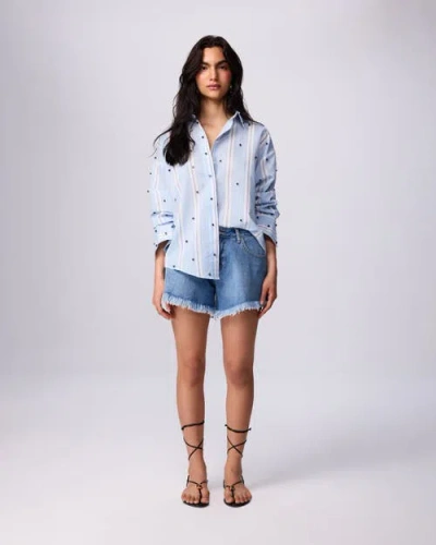 Theo The Label Echo Pearly Shirt In Multi