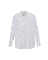 Theo The Label Women's Echo Pearly Shirt - White / Gunmetal In White/gunmetal