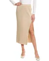 Theo The Label Eos Ribbed Maxi Skirt In Brown