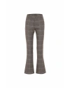 Theo The Label Eudora Cropped Sequined Prince Of Wales Pant In Gray