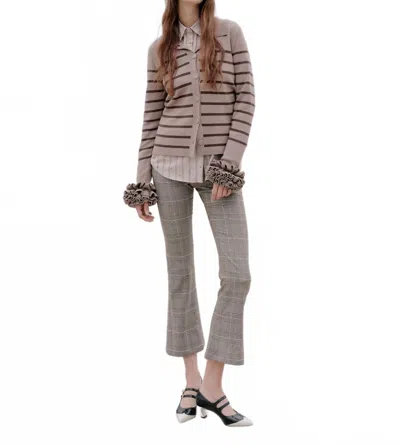 Theo The Label Eudora Sequined Pant In Koffee Bean In Multi