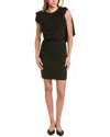 Theo The Label Gaia Backless Draped Mini Dress In Black