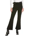 Theo The Label Gaia Grommet Belt Cropped Boot Pant In Black