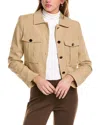 Theo The Label Gaia Military Jacket In Brown
