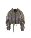 Theo The Label Leto Foil Print Snakeskin Hoodie In Snakeprint