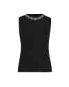 Theo The Label Women's Nomia Embelished Rib Tank - Black In Black