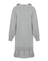 Theo The Label Women's Grey Nomia Pleated Hem Hoodie Dress In Heather Grey