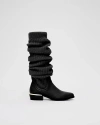 Theo The Label Women's Phoebe Leg-warmer Boot - Black In Black