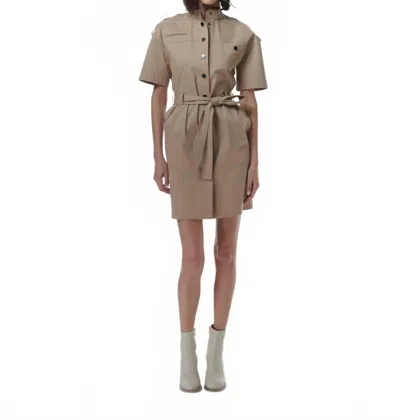 Theo The Label Thallo Safari Dress In Beige In Neutral