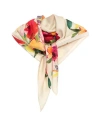 Theo The Label Theia Orchid Print Scarf In Mandarine Flower