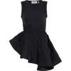 Theo The Label Aphrodite Peplum Top In Black