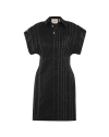 Theo The Label Theia Striped Taffeta Camp Dress In Black