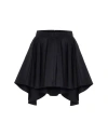 Theo The Label Theia Taffeta Hi-low Skirt In Black