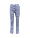 Theo The Label Thetis Striped Cropped Bootcut Pant In Palace Blue