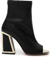 Theo The Label Women's Artemis Open Toe Bootie In Black In Black