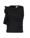 Theo The Label Women's Atlas Bow Scuba Top - Black