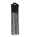 Theo The Label Women's Atlas Fringed Sleeveless Blazer - Black In Black
