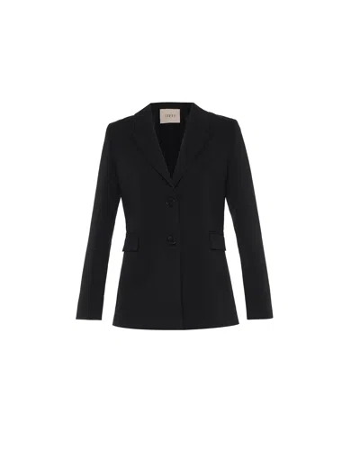 Theo The Label Women's Black Aphrodite Zip-pleated Back Jacket
